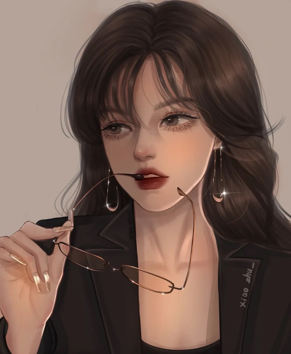 "我们逃走吧,日暮,银河,别在梦里" 女生头像|手绘头像 来源: xhs原创