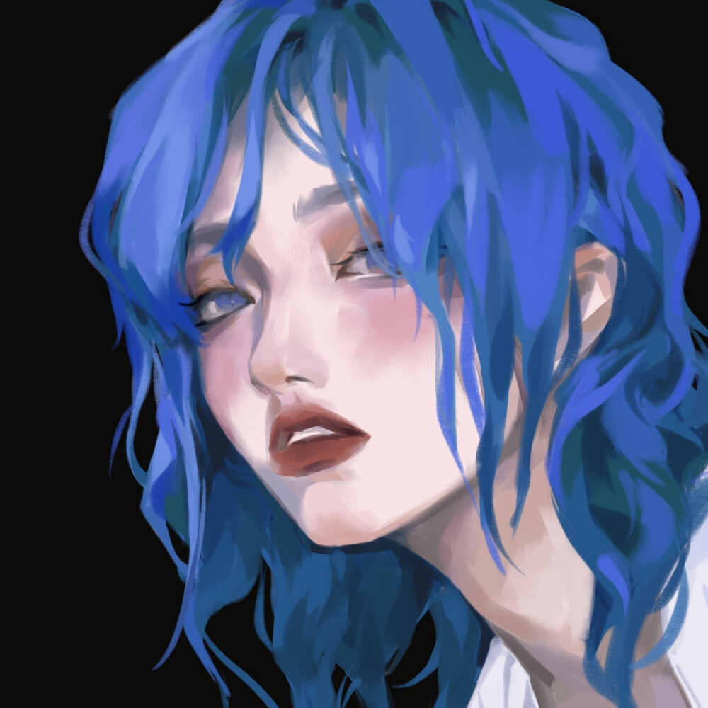 女生头像 插画 画师wb:猎枪犬