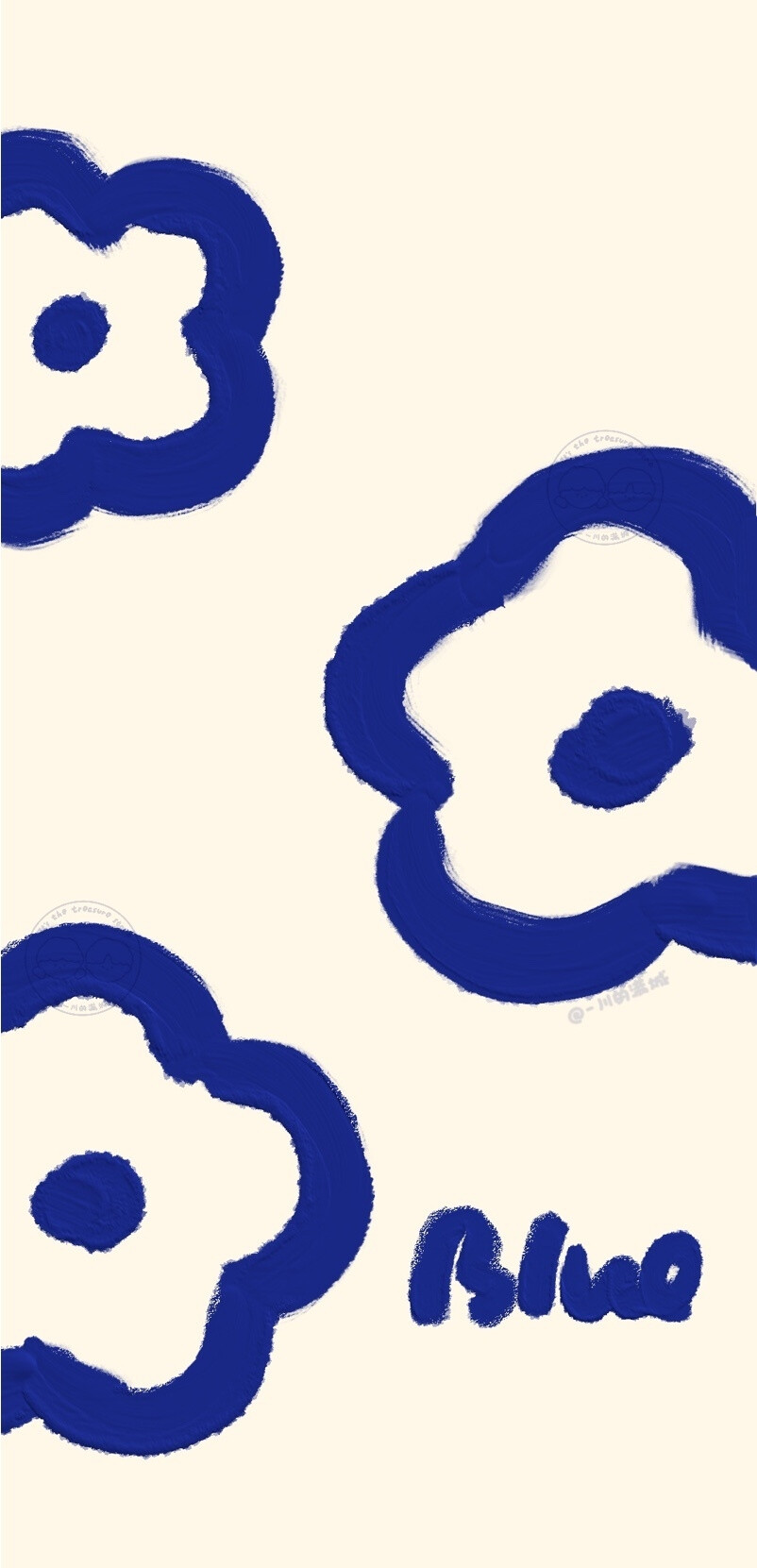克莱因蓝壁纸 图源:一川的满城