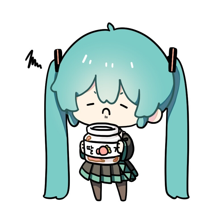 q版初音和食物