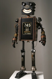 他制作了一系列古老而温情的机器人