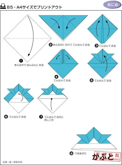 厨师帽折法