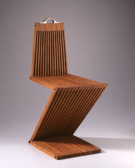 里特维尔德(gerrit t rietveld)-设计的z字椅