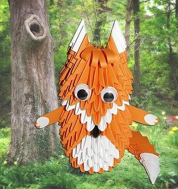 三角插手工diy制作小狐狸的教程,教程地址:http://www.zhidiy.