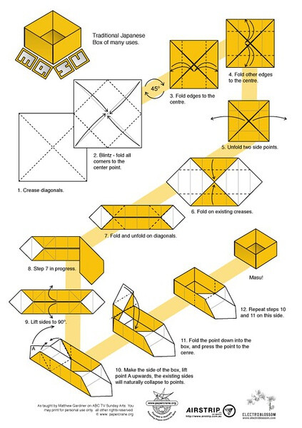 天地盖纸盒折法步骤图片
