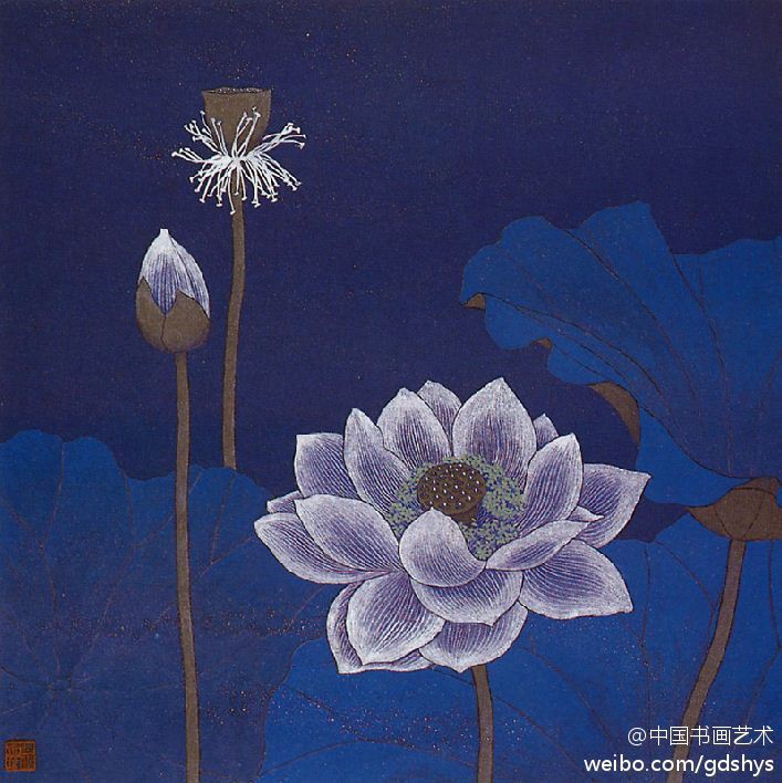 蒋采苹 工笔重彩画 《三部曲》--- 中国工笔重彩画起源于春秋时期