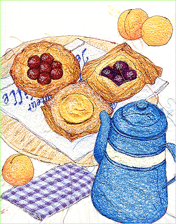 miyuki sakai 插画 烤箱系列 糕点