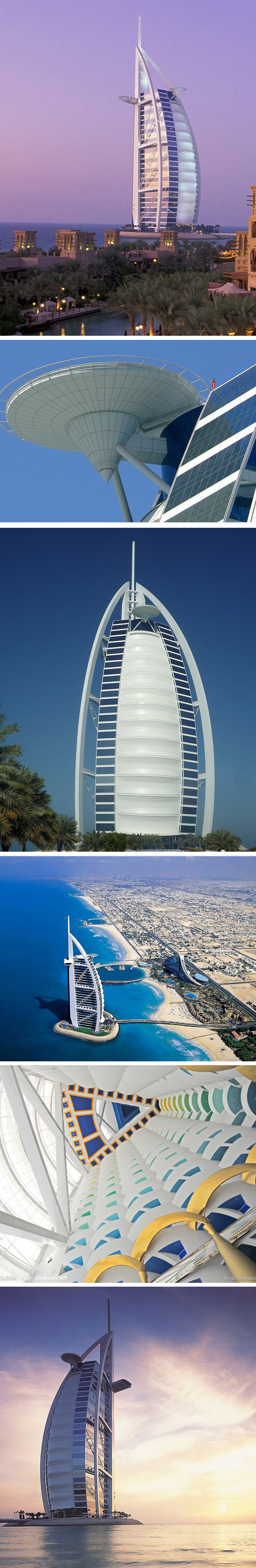 【迪拜-帆船酒店】 阿拉伯塔酒店,又称迪拜帆船酒店.