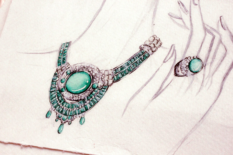 手绘玉石珠宝设计