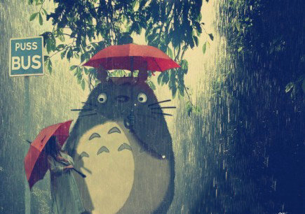 下雨天去车站等等bus说不定就遇上龙猫了