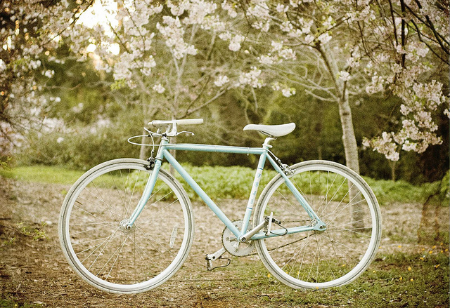 自行车唯美意境图片图片