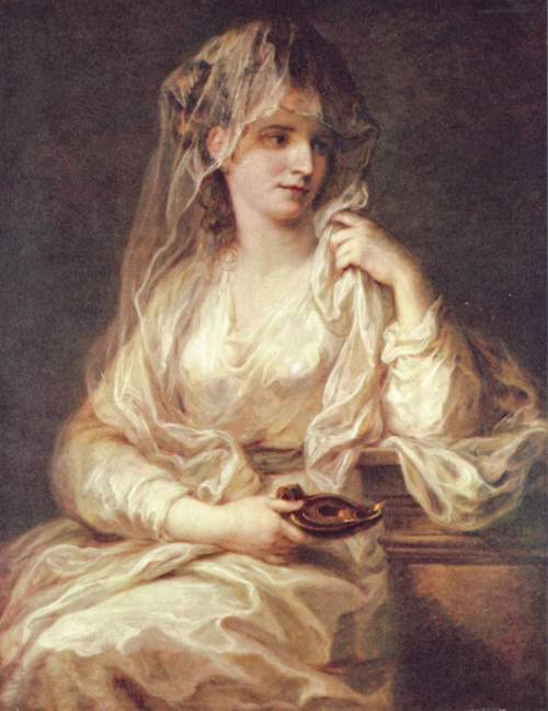 angelica kauffmann, portrait of a woman dressed a