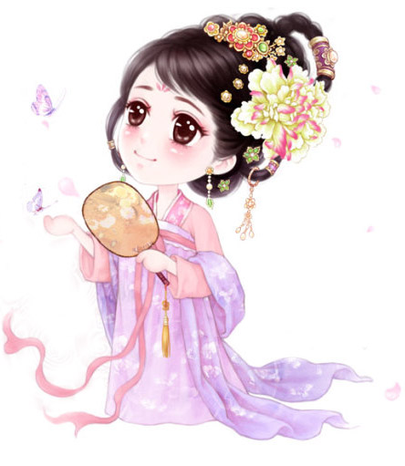 q版古代美女图,好萌,好可爱.