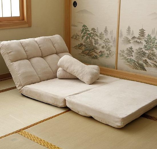 可调节多功能折叠布艺双人沙发,日式榻榻米懒人沙发床