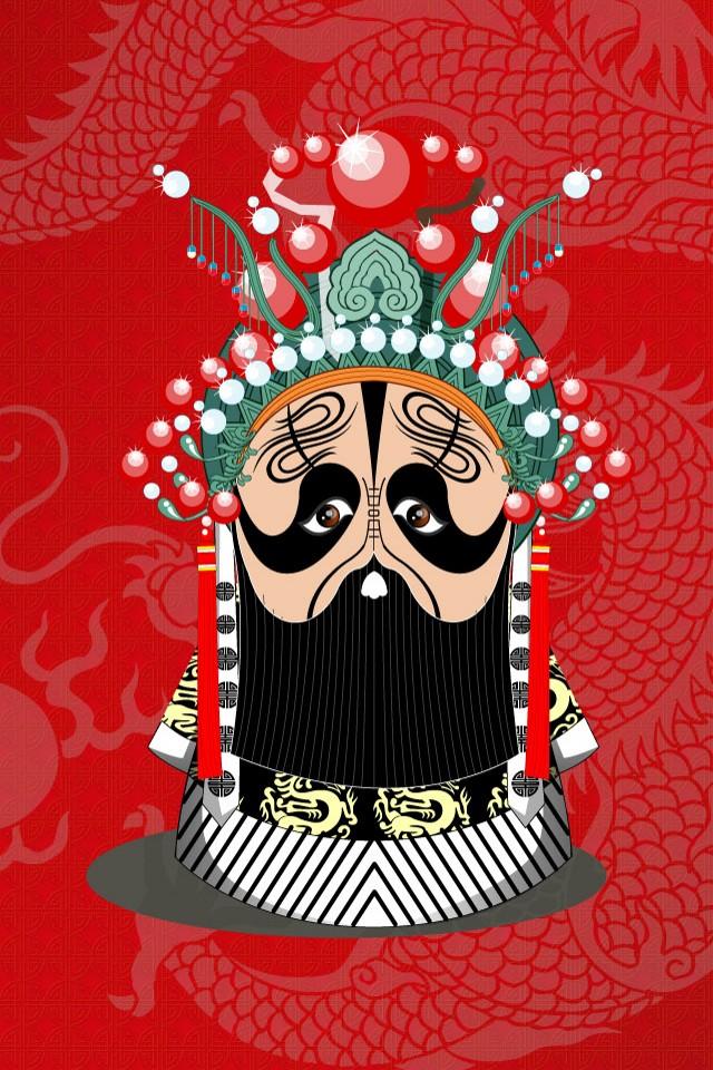 【高清q版京剧卡通人物壁纸下载640x960】