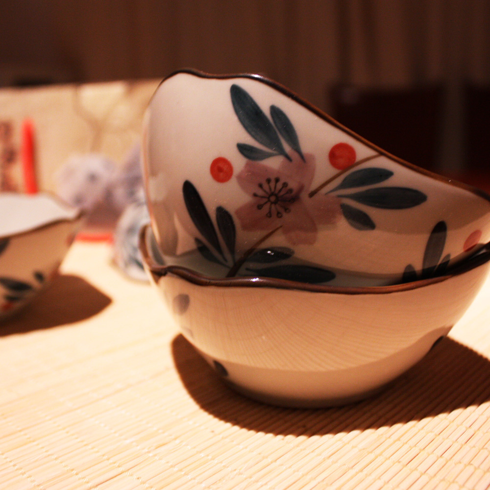 大窑烧 仿古餐具 手绘瓷碗
