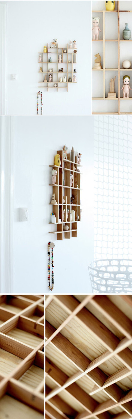 手工达人 mokkasin自制的墙上展示架.