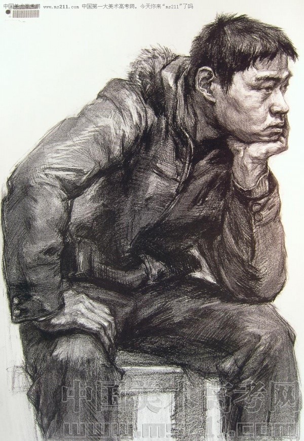 中央美术学院高分试卷-造型类(素描半身)[欢迎分享]
