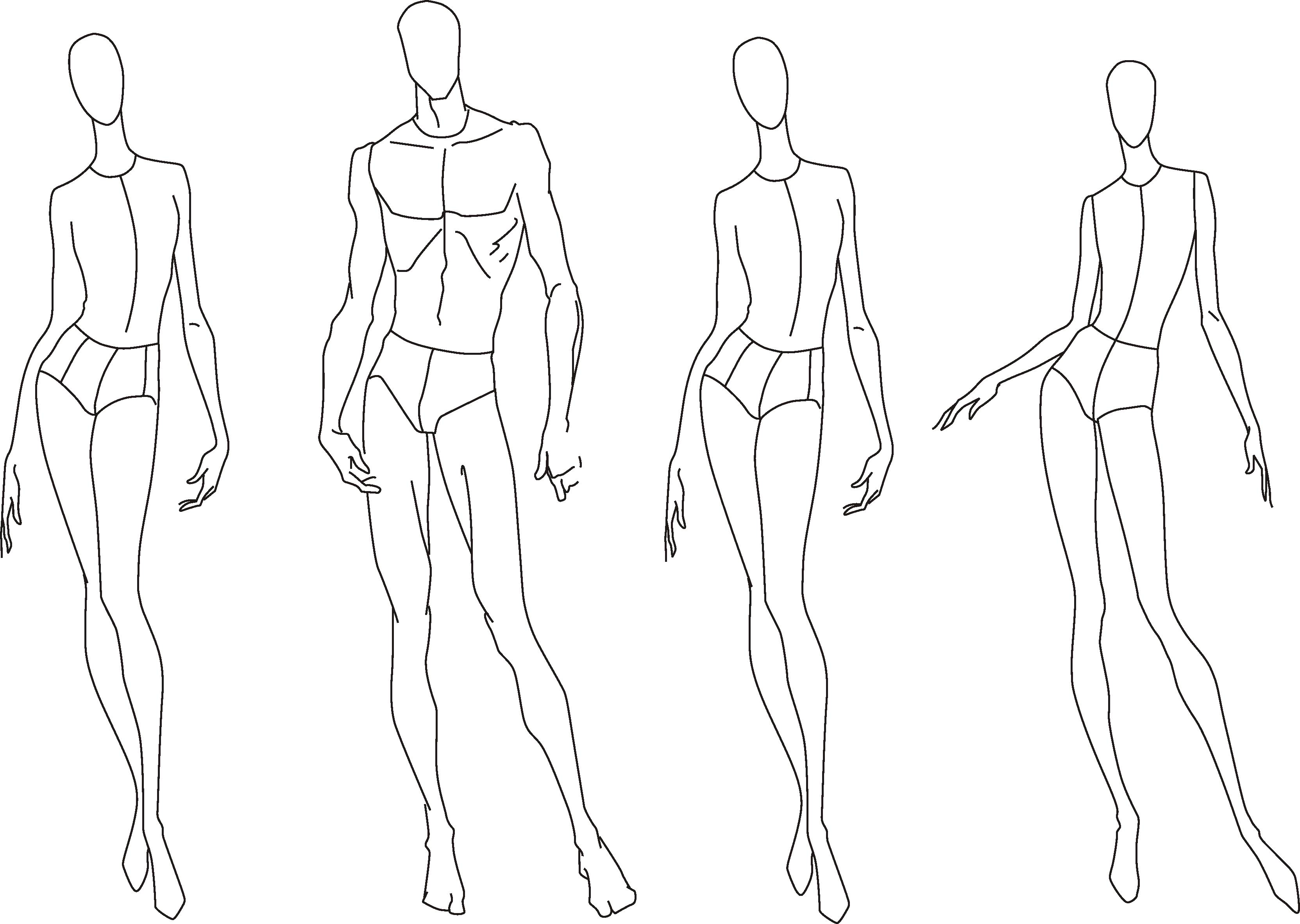 人体模型画画线稿图片