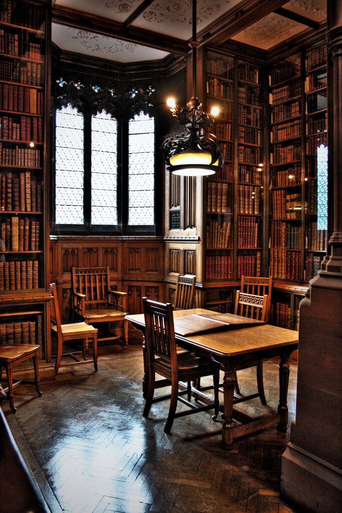 reading room, john rylands library, manchester , uk