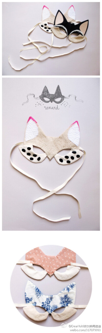 一张纸做小猫面具图片