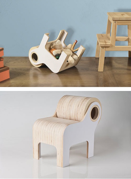 一款名为"公牛"的椅子设计,造型卡通,惹人喜欢.有爱的设计人人爱.