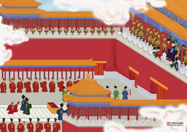 【大明衣冠】明朝宫廷景象 大明衣冠和故宫的色调才是最和谐的