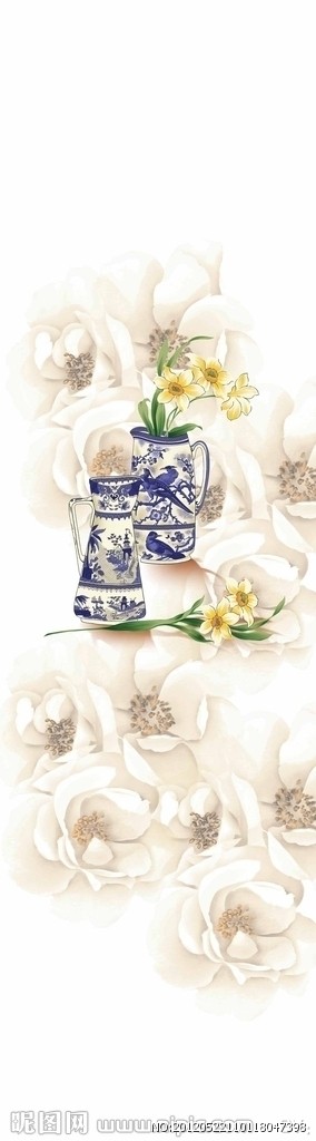 插画茉莉花