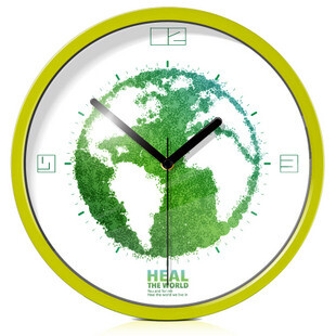 静音时尚创意钟表绿色环保时钟现代壁钟