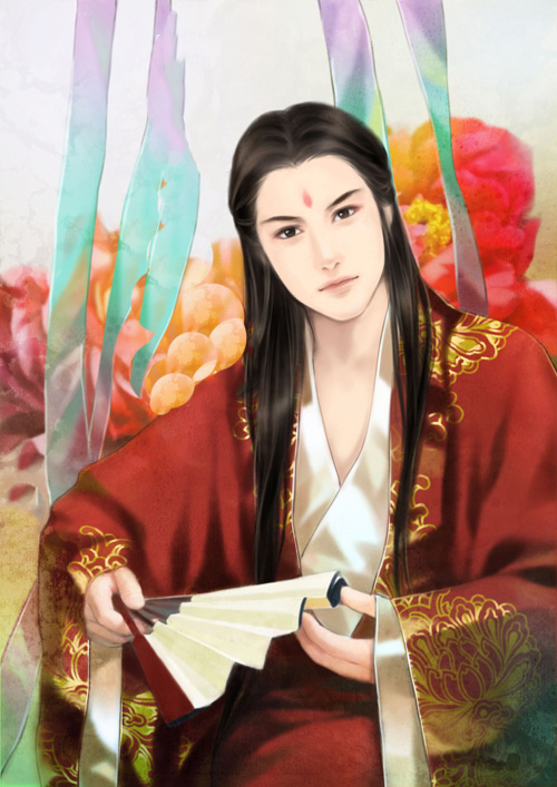 手绘古代美男