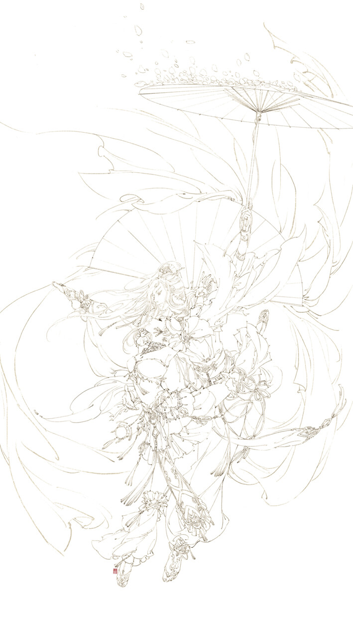 伊吹五月线稿 from百度贴吧