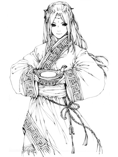 伊吹五月线稿 from百度贴吧