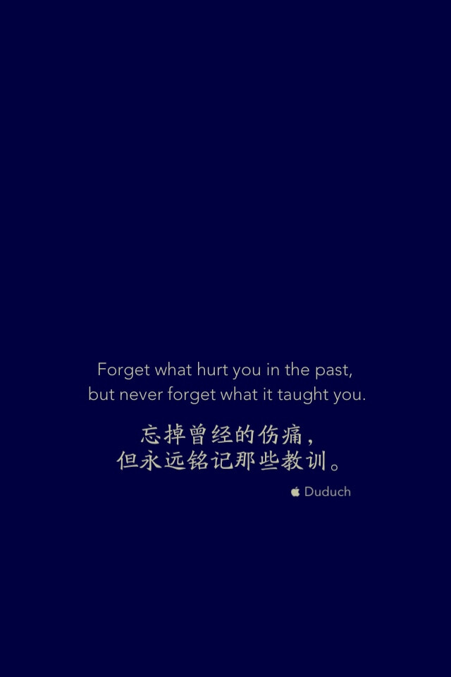 forget what hurt you in the past, but never forget what it