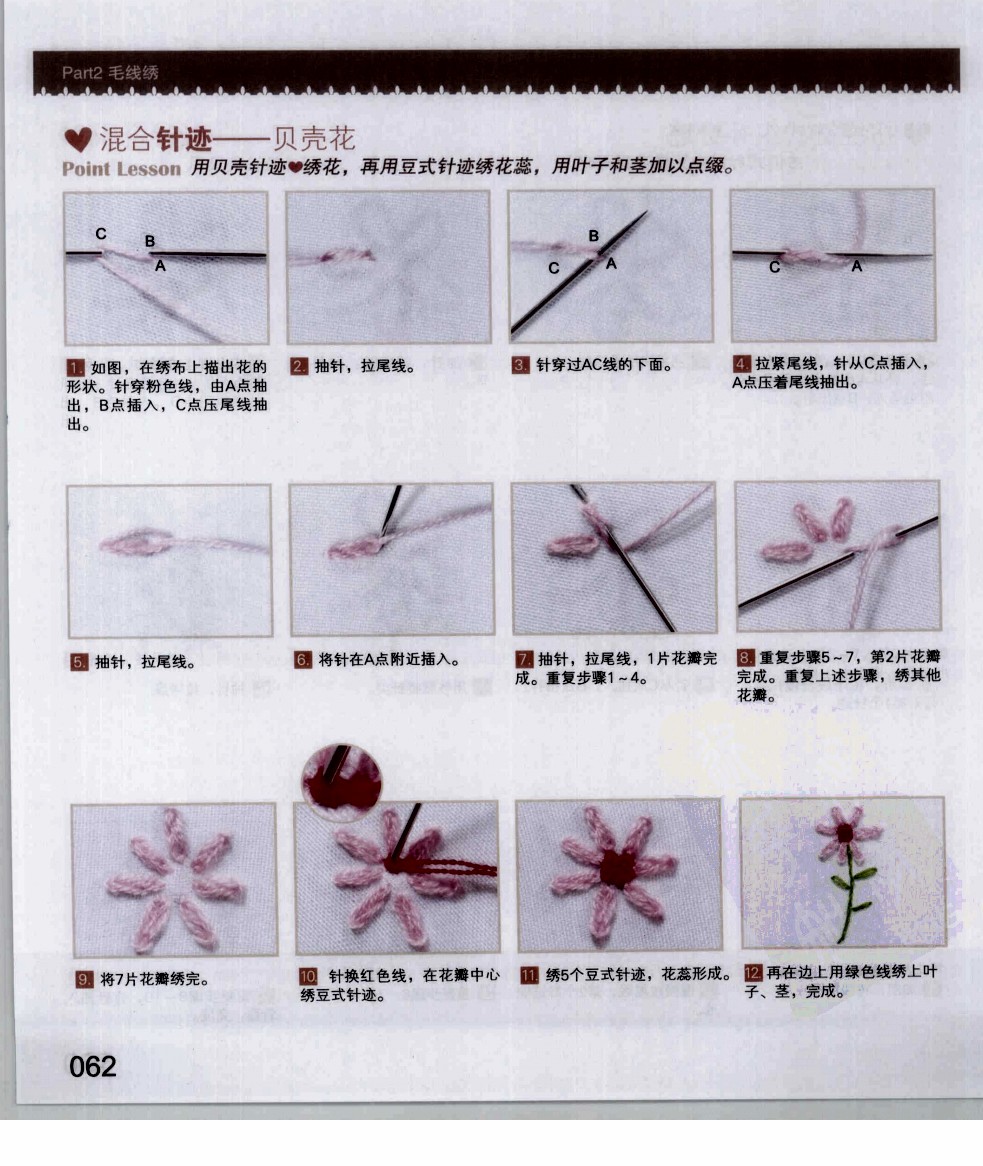 乱针绣十二种针法图解图片