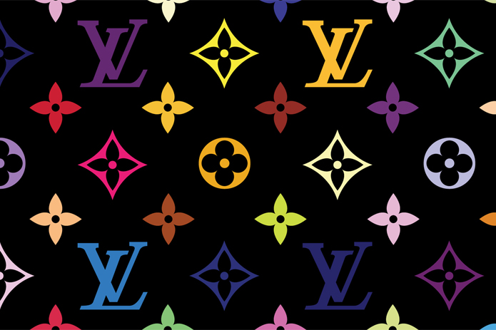 再度奉上louis vuitton的缤纷印花壁纸,黑色更显神秘