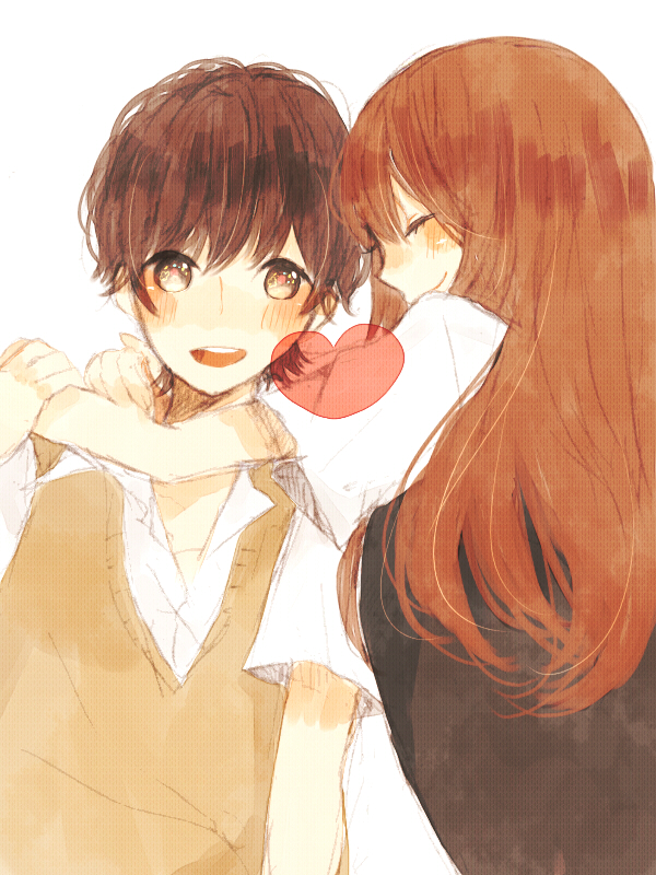 插画,情侣,恋人,甜蜜