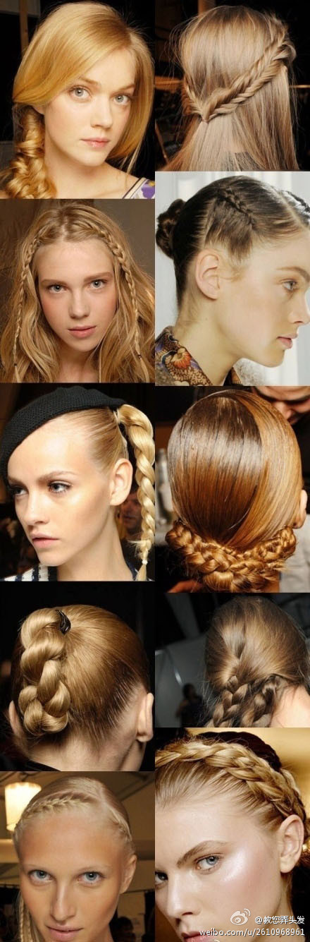 各种麻花辫发型,有的很童话,有的很女王,反正都超级美