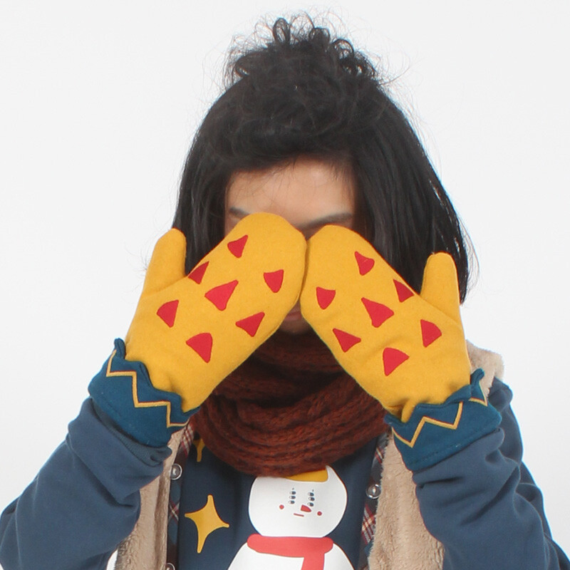 tyakasha塔卡沙系列:民族风系列羊羔绒手套