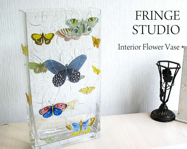 手绘蝴蝶玻璃花瓶