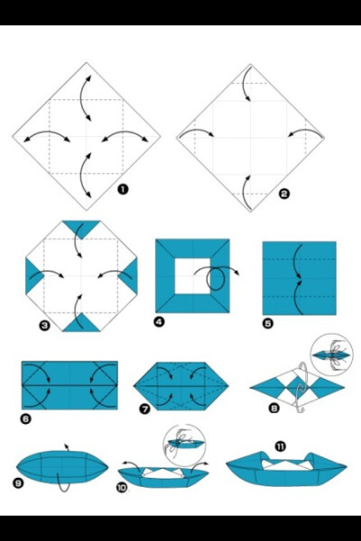 蓬蓬船的折法图片