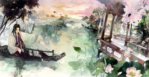遗世而独立,古风,漫画,插画,抚一道刚落下的伤,古风绘,女子,古言,古色