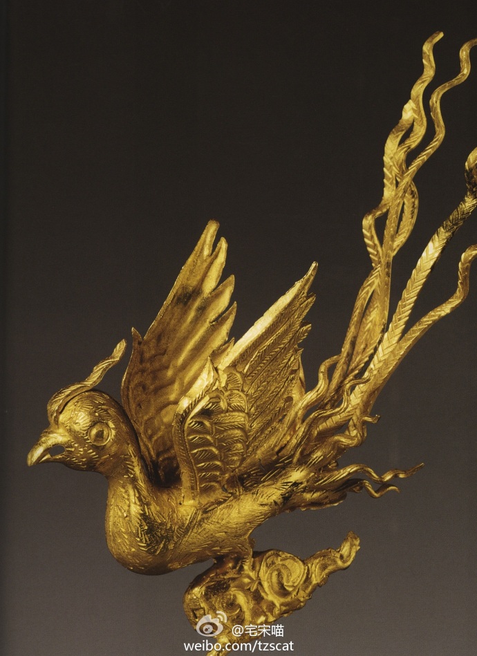 凤形金簪飞凤局部 明永乐 北京右安门外明墓出土