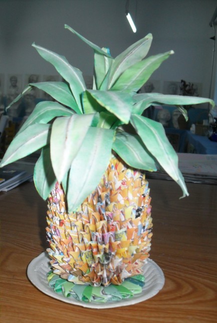 三角插菠萝叶子怎么叠图片