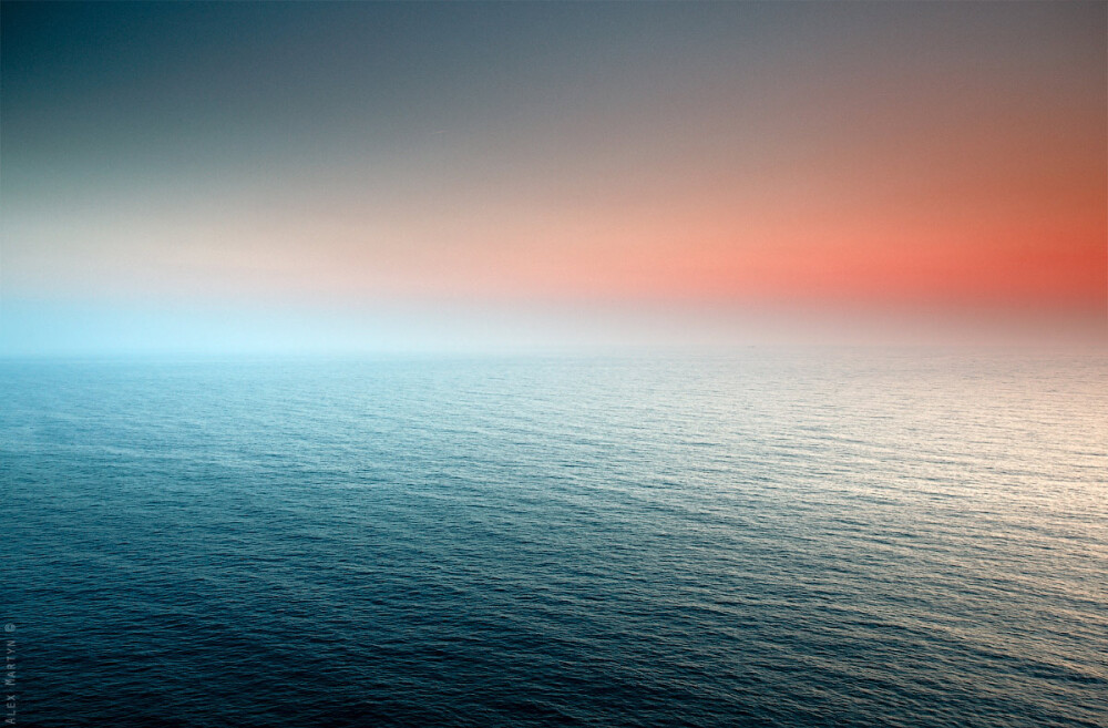 海洋与天空的渐变