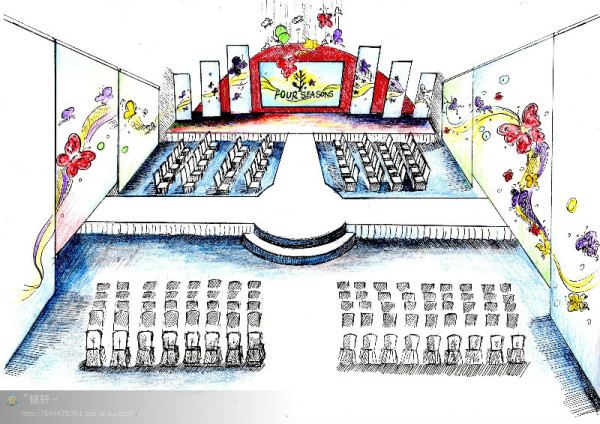 简单舞台设计图手绘图片