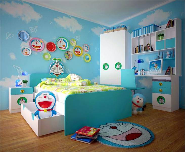 如果宝宝有一个哆啦a梦的房间一定每天都会在快乐中成长