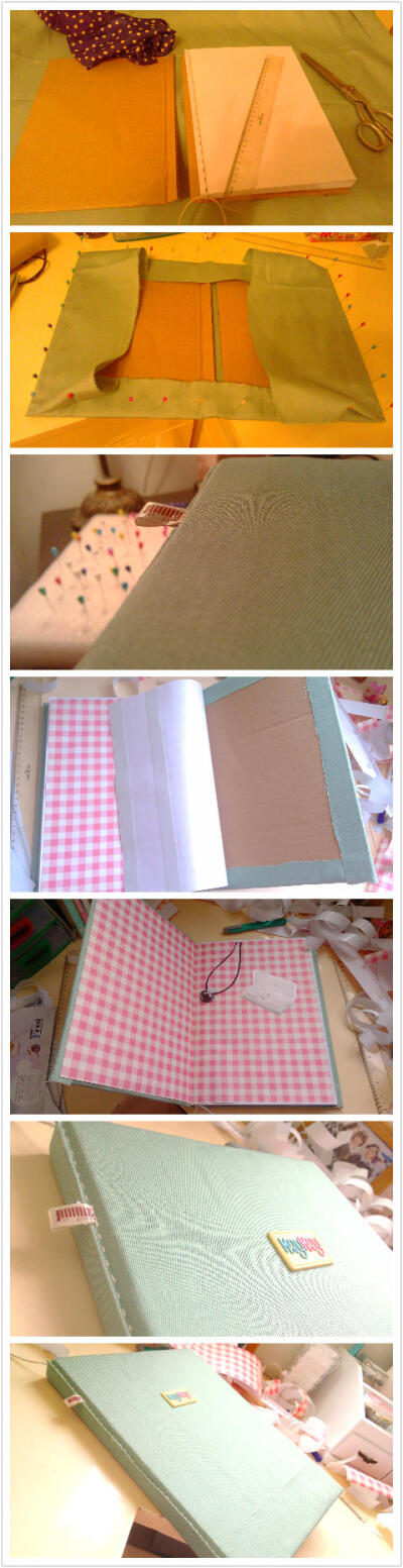 自己动手～把废弃的a4纸收集装订起来～再用纸箱的瓦楞纸做封面～最后