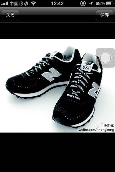 new blance 574 黑白 星星