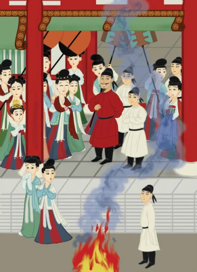 【汉服插画】初唐 作者:燕王wf