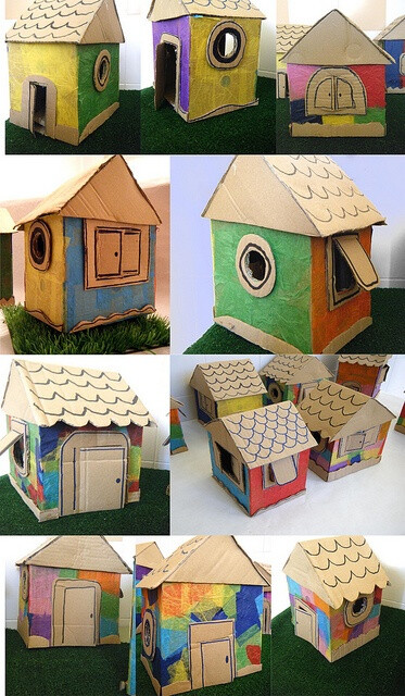 儿童简易手工制作房子图片